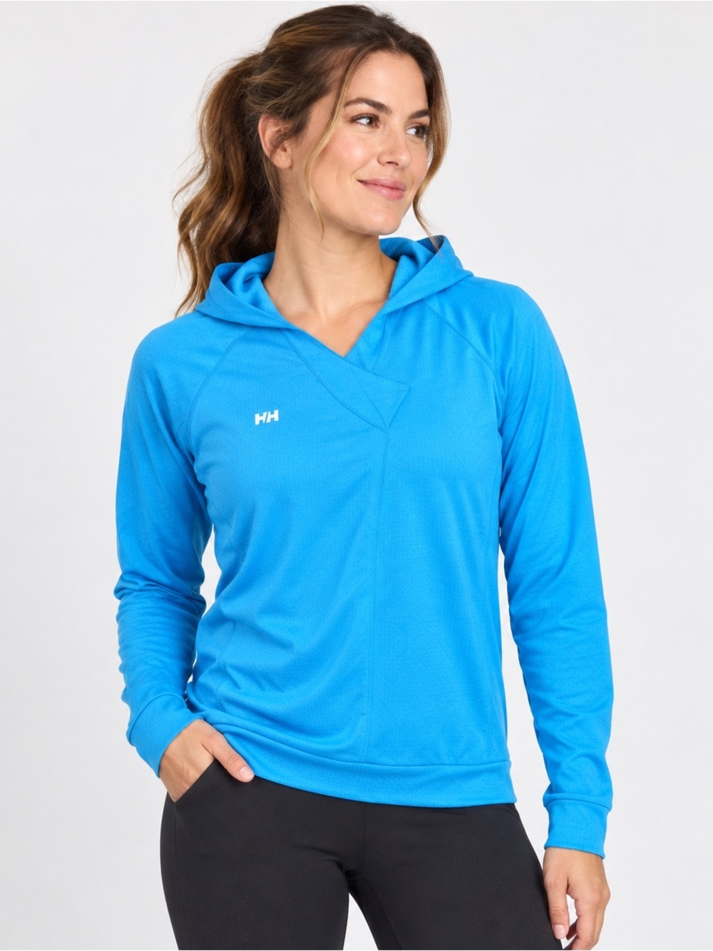 Helly Hansen Performance Hoodie Womens Medium Lightweight Stretch Blue